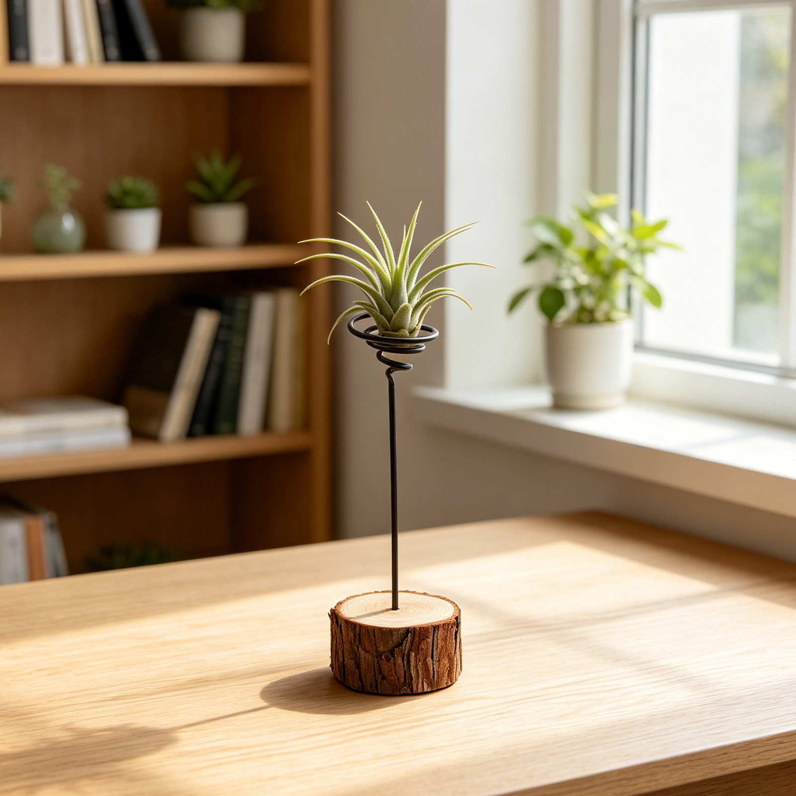 Air Plant Tillandsia - Mini-Tischluftpflanzenhalter aus Metall mit Spiraldesign und