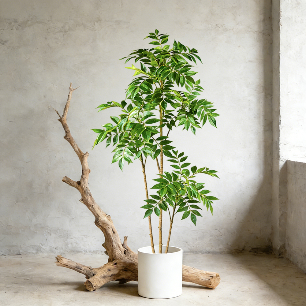 Rubber Plant Ficus - 76-140 cm künstlicher Gummibaum, künstliche Banyan-Pflanzen,